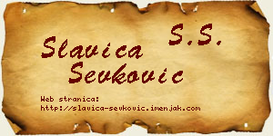 Slavica Ševković vizit kartica